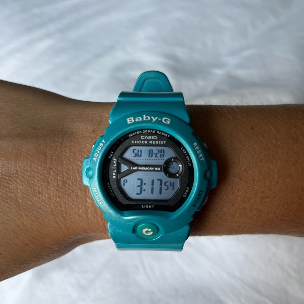 SOLD!! Aqua blue Baby-G Shock Watch